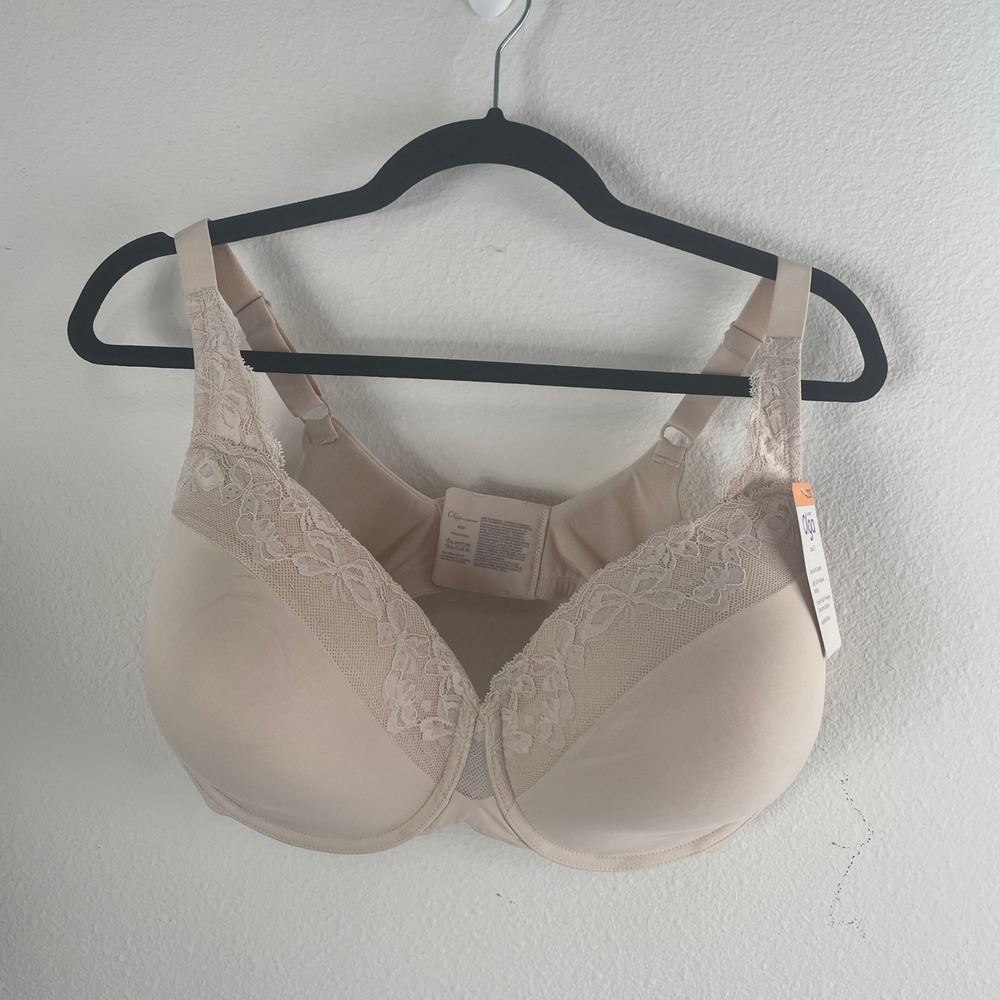 NEW Olga by Warners‎ Cloud 9 Lace Underwire Bra Toasted Almond GF7961A 42DD